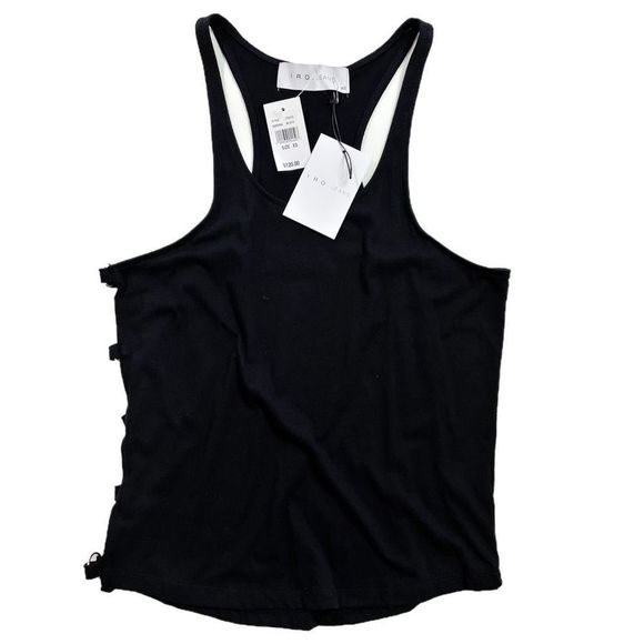 IRO | Tops | Iro Jeansborora Tank Top Relaxed Fit Side Ladder Cutout ...